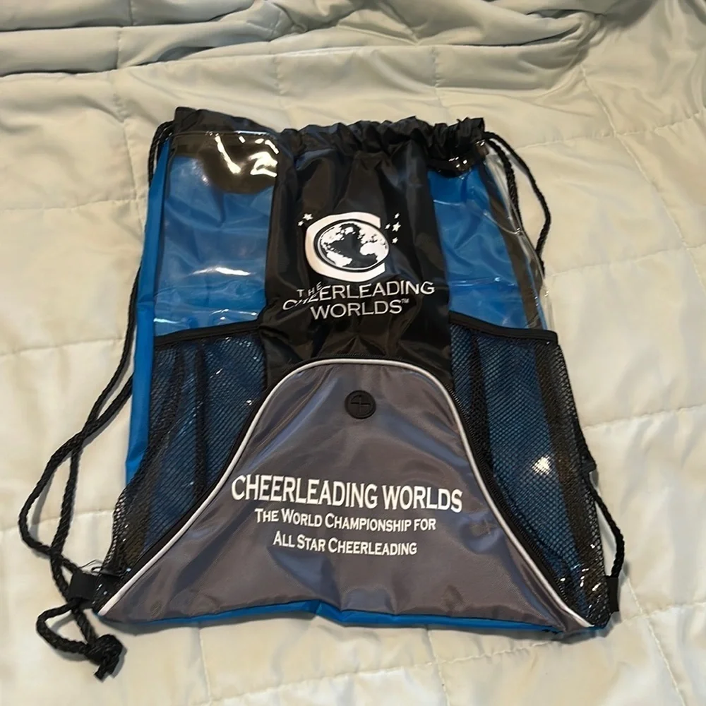 New Undated Cheerleading worlds String Backpack